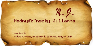 Mednyánszky Julianna névjegykártya